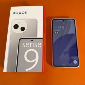 【週末値下です】【未使用に近い】AQUOS sense 9 ホワイト本体 箱付き