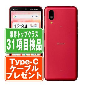 SHG09 BASIO active レッド SIMフリー au 中古 スマホ 本体 良品 7日間返品OK あすつく shg09rd7mtm