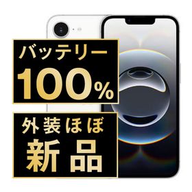 アップル(Apple)のバッテリー新品 iPhone16e 128GB ホワイト SIMフリー 本体 ほぼ新品 スマホ アイフォン アップル apple 【送料無料】 ip16emtm2902np(スマートフォン本体)