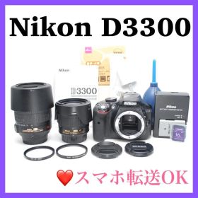 ❤️美品❤️Nikon D3300 ダブルレンズセット 付属品豊富 高画質な撮影