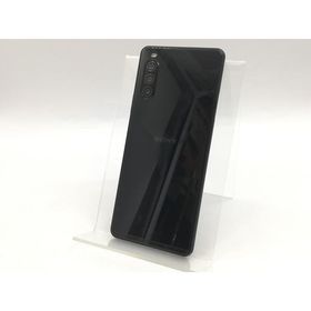 【中古】SONY au 【SIMロック解除済み】 Xperia 10 II ブラック 4GB 64GB SOV43【DS秋葉】保証期間１ヶ月【ランクB】