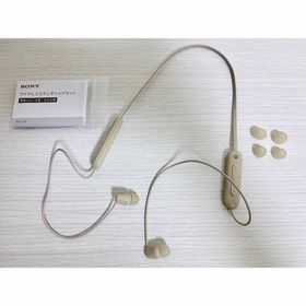 ソニー(SONY)のソニー ワイヤレスステレオヘッドセット WI-C100 CZ ベージュ(1個)(ヘッドフォン/イヤフォン)