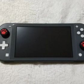Nintendo Switch Liteグレー赤肉球カバー動作品極良品アダプター