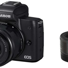 【中古】Canon キヤノン EOS Kiss M ダブルレンズキット ブラック