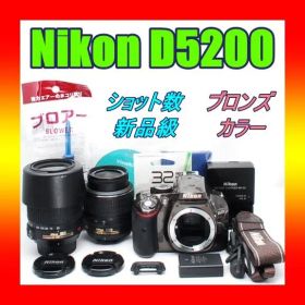 Nikon D5200 ✨️ Wレンズ 一眼レフ ブロンズカラー S数5164枚