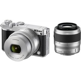 【中古】ニコン Nikon ミラーレス一眼 ニコン Nikon1 J5 ダブルズームキット シルバー J5WZSL micro