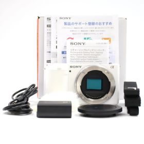 ■シャッター数60枚！新品同様■ SONY VLOGCAM ZV-E10 ボディ ホワイト APS-C ミラーレス一眼カメラ ソニー