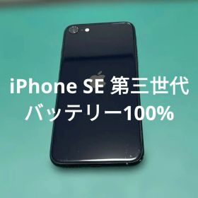 iPhone SE 第3世代 ブラック 64GB バテリ100% 113