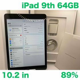 アップル(Apple)のiPad 第9世代 WiFi 64GB スペースグレイ BT89%(タブレット)