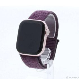 〔中古〕Apple(アップル) 〔展示品〕 Apple Watch Series 10 GPS 42mm ローズゴールドアルミニウムケース プラムスポーツループ〔348-ud〕