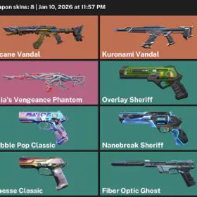 アジア太平洋: 8 スキン | arcane ヴァンダル / クロナミ ヴァンダル / ガイアズの復讐 ファントム /