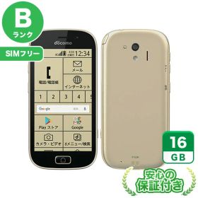 【ポイント5倍】SIMフリー らくらくスマートフォン me F-03K ゴールド16GB 本体[Bランク] Androidスマホ 中古 送料無料 当社6ヶ月保証