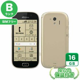 【ポイント5倍】【SIMフリー】らくらくスマートフォン me F-03K ゴールド16GB 本体[Bランク] Androidスマホ 中古 送料無料 当社3ヶ月保証