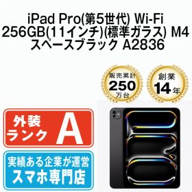 【中古】iPad Pro 第5世代 Wi-Fi 256GB 11インチ(標準ガラス) M4 スペースブラック A2836 2018年 本体 Wi-Fiモデル Aランク タブレット アイパッド アップル apple 【送料無料】 ipdp5mtm3648