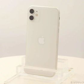 【中古】Apple(アップル) iPhone11 64GB ホワイト MWLU2J／A SIMフリー 【344-ud】