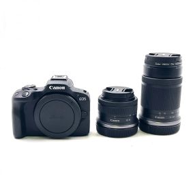 【全額返金保証】【最速発送】Canon デジタル一眼 EOS R50 ダブルズームキット ブラック 美品 動作確認済