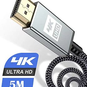 4K HDMI ケーブル 5m【ハイスピード アップグレード版】 HDMI 2.0規格HDMI Cable 4K 60Hz 対応 3840p/2160p UHD 3D HDR 18Gbps 高速イーサネット ARC hdmi ケーブル - 対応 パソコンの画面をテレビに映す Apple TV,PS5/PS4/PS3, PCモニター,Nintendo Switchなど適用 (グレー)