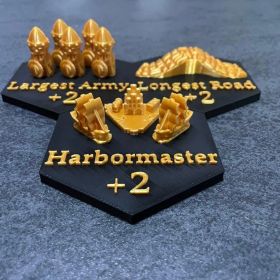 カタン用3Dトロフィーセット（最長交易路＋最大騎士力＋港の親方）カード保護にも