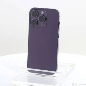 〔中古品〕 iPhone14 Pro 256GB ディープパープル MQ1E3J／A SIMフリー【196】