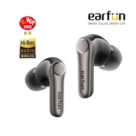 【VGP2026金賞/コスパ大賞】EarFun Air Pro 4+ ワイヤレスイヤホン Bluetooth 6.0/ハイブリッドデュアルドライバー/業界最小クラスBAドライバー/最先端チップ「QCC3091」aptX Lossless対応/ハイレゾ LDAC/Snapdragon Sound/Auracast対応/最大54時間再生 イヤーファン