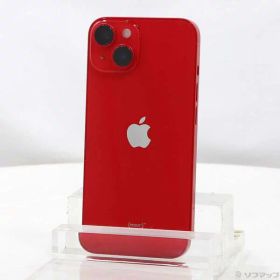 【中古】Apple(アップル) iPhone14 128GB プロダクトレッド MPV93J／A SIMフリー 【276-ud】