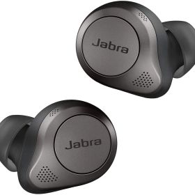 Jabra Elite 85t ワイヤレスイヤホン bluetooth アクティブノイズキャンセリング チタニウムブラック マルチポイント対応 2台同時接続 外音取込機能 専用アプリ マイク付 セミオープンデザイ [チタニウムブラック] [Elite 85t]