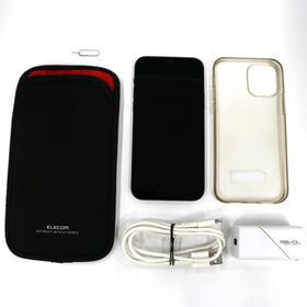 アップル(Apple)の中古Apple iPhone 12 64GB (SIMフリー) iphone-12-64-b ブラック 【可(C)】(スマートフォン本体)