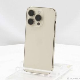 〔中古〕Apple(アップル) iPhone14 Pro 128GB ゴールド MQ073J／A SIMフリー〔258-ud〕