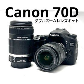 極美品 Canon EOS 70D ダブルズームレンズセット♪安心フルセット♪(デジタル一眼)
