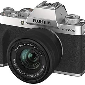 【中古】FUJIFILM ミラーレス一眼カメラ X-T200レンズキット シルバー X-T200LK-S