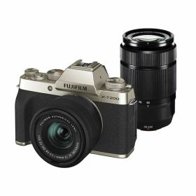 【中古】【1年保証】【美品】FUJIFILM X-T200 ダブルズームレンズキット シャンパンゴールド