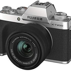 【中古】FUJIFILM ミラーレス一眼カメラ X-T200レンズキット シルバー X-T200LK-S