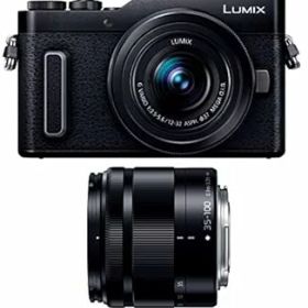 【中古】パナソニック ミラーレス一眼カメラ ルミックス GF10 ダブルレンズキット 標準ズームレンズ/望遠ズームレンズ ブラック DC-GF10WA-K