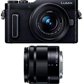 【中古】 パナソニック ミラーレス一眼カメラ ルミックス GF10 ダブルレンズキット 標準ズームレンズ/望遠ズームレンズ付属 ブラック DC-GF10WA-K