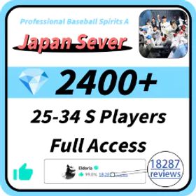 【日本 【Sever】2100+ ダイヤモンド |25-34 Sキャラクター|自動配送|メアド譲渡可能