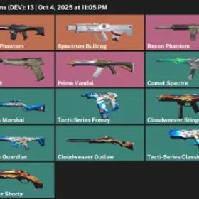 アジア太平洋 | アンランク |在庫価値 10175 VP |13 スキン | プライム ヴァンダル | シンギュラリティー ファントム |スペクトラム・ブルドッグ | リコン ファントム | リコン ゴースト | メアド譲渡可能 #3357