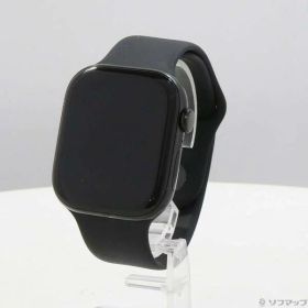 【中古】Apple(アップル) Apple Watch Series 10 GPS 46mm ジェットブラックアルミニウムケース ブラックスポーツバンド 【251-ud】
