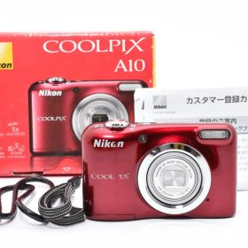 【良品】Nikon ニコン COOLPIX A10 レッド 元箱