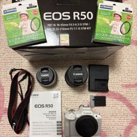 CanonEOSR50ミラーレス一眼レンズ2本セットSD64GB付き