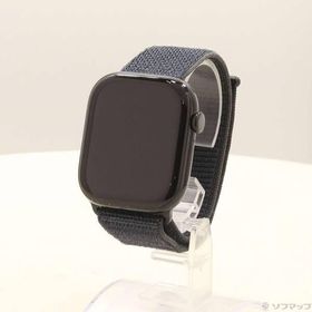 〔中古〕Apple(アップル) Apple Watch Series 10 GPS 46mm ジェットブラックアルミニウムケース インクスポーツループ〔377-ud〕