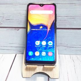 au Galaxy A20 SCV46 Black 本体 白ロム SIMロック解除済み SIMフリー B431123