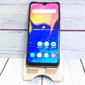 au Galaxy A20 SCV46 Black 本体 白ロム SIMロック解除済み SIMフリー B465635