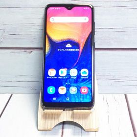 au Galaxy A20 SCV46 Black 本体 白ロム SIMロック解除済み SIMフリー B175183