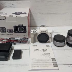 【美品】Canon EOS Kiss m2 ミラーレスカメラ ダブルレンズキット