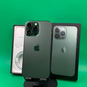 ★美品 iPhone 13 Pro 128GB アルパイングリーン SIMフリー KDDI △