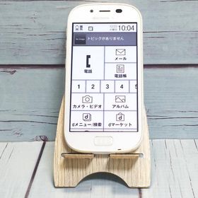 富士通 らくらくスマートフォン3 F-06F docomo ホワイト 本体 白ロム B588584