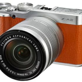 【中古】【1ヶ月保証】 富士フイルム FUJIFILM X-A2 レンズキット ブラウン SDカード付き ミラーレス一眼