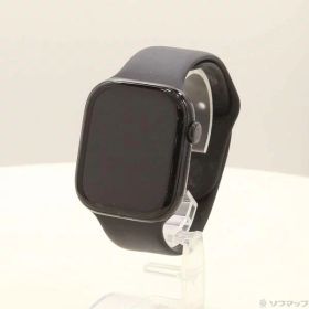 【中古】Apple(アップル) Apple Watch Series 10 GPS 46mm ジェットブラックアルミニウムケース ブラックスポーツバンド 【348-ud】