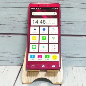 Softbank A001SH ワインレッド シンプルスマホ5 本体 白ロム SIMロック解除済み SIMフリー B946794