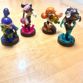 スプラトゥーン アミーボ4体セット（初代ボーイ、ガール、2イイダ、初代アオリ）
